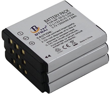 BTBAI 3x Camera Battery for NP-50 NP50 NP-50A NP50A FinePix F200EXR F300EXR F305EXR F50fd F500EXR F505EXR F550EXR F60fd F605 F85EXR F900 F1000EXR REAL 3D W3 X10 X20 XF1 XF-1 XP100 XP150 XP170 k1a