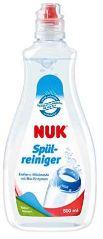NUK Spülreiniger für Sauger und Flaschen, babygerecht und unbedenklich, frei von Parfüm und Farbstoffen, 30% gratis, 500 ml