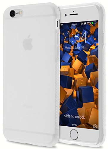 mumbi Hülle kompatibel mit iPhone 6 / 6S Handy Case Handyhülle double GRIP, transparent weiss