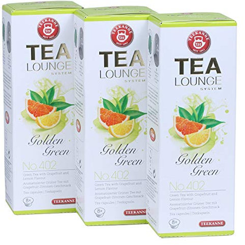 Teekanne Tealounge Kapseln - Golden Green No. 402 Grüner Tee (3x8 Kapseln)