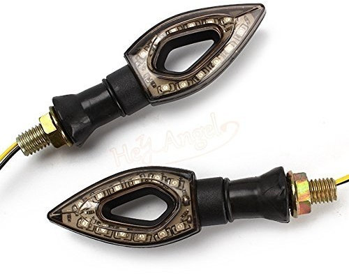 KATUR 1 Paar wasserdichtes gelbes Licht 12 LED Motorrad Blinker Lichter Lampe