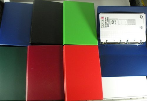 VELOFLEX Taschenringbuch A7 Schwarz 4-Ring 50 Blatt DIN A7 PVC-Folie 90 x 140 x 15 mm