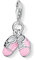 THOMAS SABO Damen Charm-Anhänger Rosa Babyschuhe 925 Sterlingsilber 0820-007-9