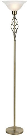 Classic Knot Twist Floor Light Uplighter Antique Brass