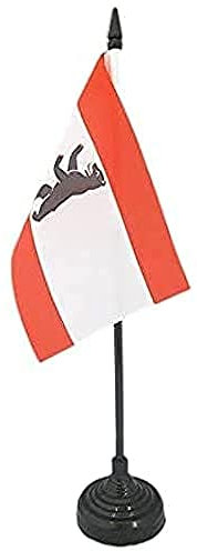 AZ FLAG - Tischflagge Berlin - 15x10 cm - Berlin Tischfahne 10 x 15 Cm - Flaggen