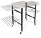 Todeco - Klappbarer Kleiderbügel, Klappbarer Wäscheständer - Material: Edelstahl - Größe der großen klappbaren Seitengitter: 49,0 x 43,2 cm (x 4 Teile) - 174 x 105 x 84 cm, Schwarz/Weiß