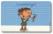 Gilde Schneidebrettchen Frühstücksbrettchen Lausebengel 23x14cm blau