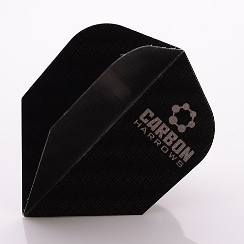 Harrows Carbon Flights Schwarz 100 Micron, 9er Set