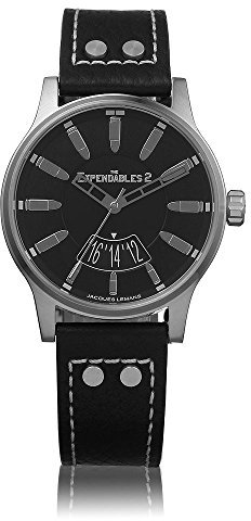 Jacques Lemans Unisex-Armbanduhr The Expendables 2 Analog Quarz Leder E-223