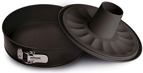 Guardini, Gardenia, Molde para Tarta Desmontable con Doble Fondo, 30 cm. Material: Acero con Revestimiento Antiadherente, Color Negro.