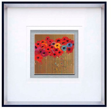 Premier Housewares Poppy Field Design Framed Wall Art