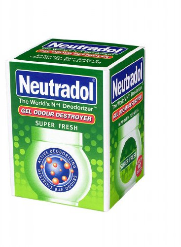 Neutradol Slow Release Gel, Air Freshener and Odour Eliminator, No Plug or Spray Needed, Super Fresh