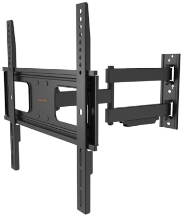 mywall Vollbeweglicher Wandhalter H25-1L für LCD TV oder Monitor, 32-55 Zoll, bis 50kg belastbar, VESA 400x400 kompatibel, neigbar und schwenkbar, integriertes Kabelmanagement