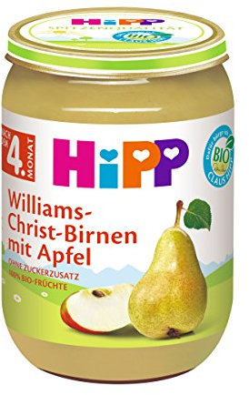 HiPP Früchte Williams-Christ-Birnen mit Apfel, 6er Pack (6 x 190 g)
