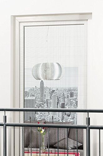 hecht international 101140201-CU Polyester-Fliegengittertür 130x220 cm in Weiß