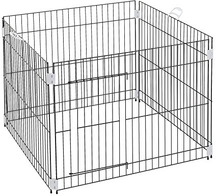 Ferplast Puppy fence DOG TRAINING indoor fence, folding mesh, Anti-slip feet, Sturdy coated metal, Ergonomic handles, 80 x 80 x h 62 cm