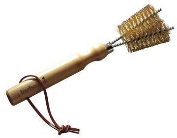 grill-onlineshop Grillrost-Bürste Messingbürste Holzgriff L: 23 cm