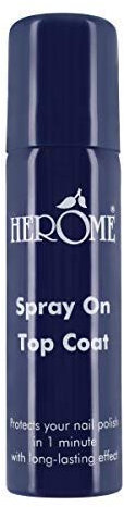 Herome Schnelltrockender Nagelspray (Spray On Top Coat) - Einfach eine Schicht auf die Nagel sprühen. Geschützte und Trockene Nagellack in Einer Minute. - 75ml.