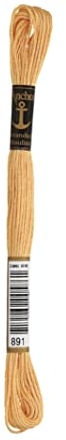 Anchor 233099 4635000-00891 Stickgarn, Baumwolle, ocker, 3 gramm