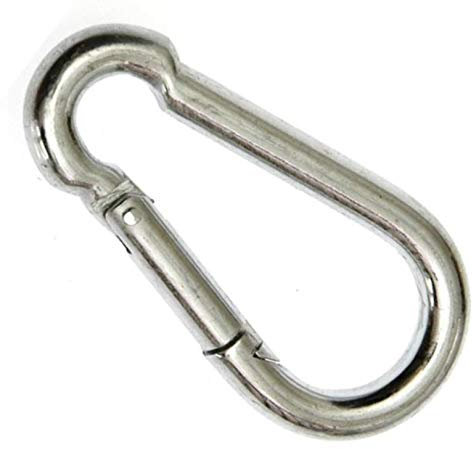 Karabiner 80 x 8 Kletterhaken verzinkt ( 10 Stück )