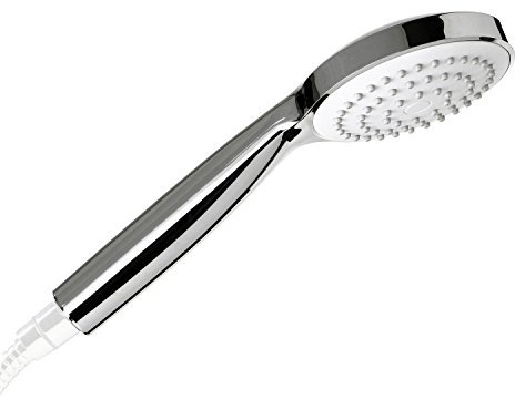 TATAY Alcachofa Ducha Marina, 10 cm de Diámetro, de ABS, 1 posición, Sistema de Ahorro de Agua -50%, Sistema Antical y Fácil Limpieza, Cromado