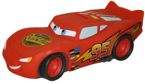 Bullyland 12230 - Spardose, Disney Pixar Cars, Lightning McQueen, ca. 7 x 22,5 cm, tolle Sparbüchse für Kinder, verschließbare Figur, ideal als Geschenk und Dekoration