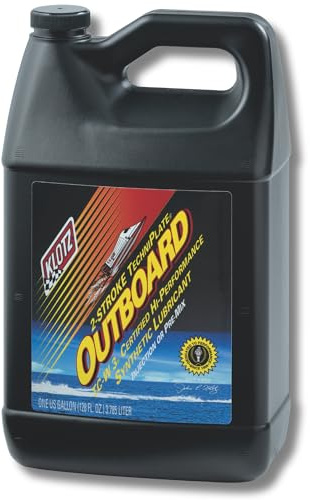 Klotz Outboard TechniPlate Synthetic Premix/Injector Oil for 2-Stroke TC-W3 Marine Engines – 1 Gallon KL-333