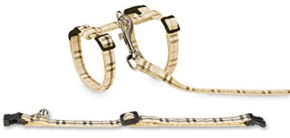 Nobby 78068-11 Garnitur Katzenhalsband Tartan, beige