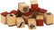 Rico Design Holzstempel-Set Ornamente & Blumen Natur