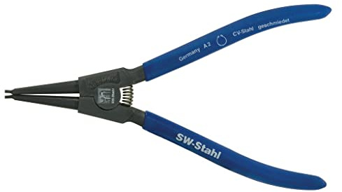 SW-Stahl 41301SB Sicherungsringzange, Gerade, Außen, 175 mm, 19-60 mm | Präzisions-Sprengringzange für Außenringe aus CV-Stahl, Titan-Finish, isolierte Griffe für Maschinenbau & Werkstatt