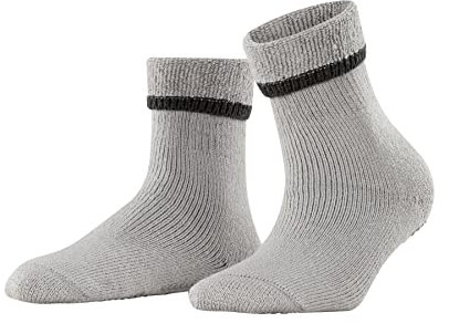 FALKE Damen Hausschuh-Socken Cuddle Pads W HP Baumwolle rutschhemmende Noppen 1 Paar, Grau (Silver 3290), 39-42