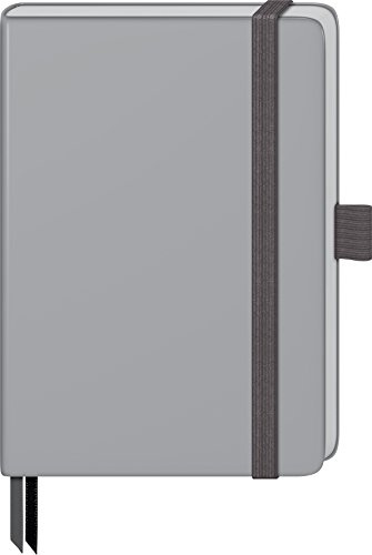 Brunnen Schulheft Notizbuch Kompagnon, 9.5 x 12.8 cm, liniert, 21, 96 Blatt, silber
