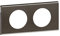 LEGRAND - Plaque Céliane - Plaque de Finition pour Prises et Interrupteurs Céliane - 2 Postes - Black Nickel