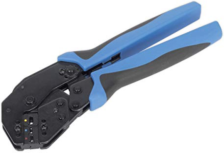 Sealey Ak3863 Ratchet Crimping Tool Angled Head Insulated Terminals
