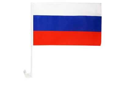 Russland Autoflagge 30x40 cm – Fanfahne mit Fensterhalterung für Auto & Fahrzeuge
