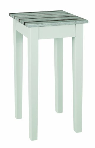 HAKU Beistelltisch maritimo Kiefer weiß MDF Couchtisch Sofatisch - Maße: B 30x H 61 x T 30 cm Style: Coastal Furniture