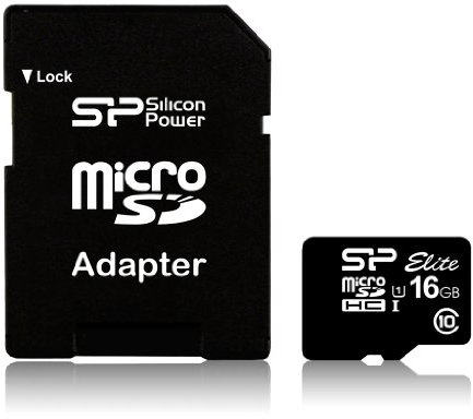 Micro SDCARD 16GB SILICON POWER UHS-1 ELITE/CLASS10 W/Adapt