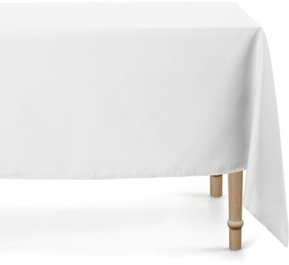 Tischdecke 140x170cm Stoff 100% Polyester - partydeco.pl Tischdecke, Mattes, schmutzabweisendes Gewebe, Weiß, 140x170cm OBRU2 - Weiß matt