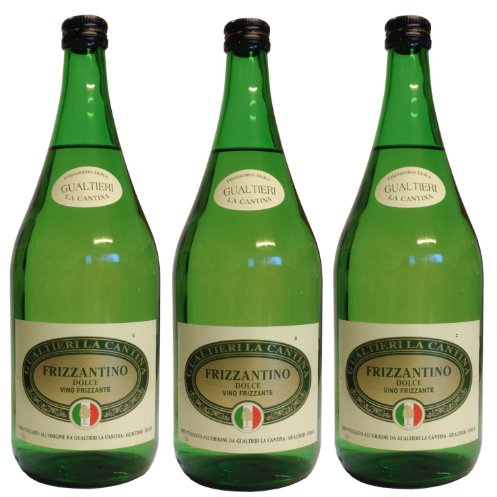 Frizzantino bianco dolce Gualtieri Dell`Emilia IGT 3 x 1,50 L - Vino Frizzante - Weißer Süßer Perlwein 7,5% Vol. aus Italien