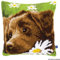 VERVACO Kreuzstich Stickpackungen Kissen Stickerei Set Anfänger Vorgedruckt Brauner Labrador DIY Set Kreativ Set Für Erwachsene Dekoratives Kissen ca. 40 x 40 cm Bastelset Handwerker Haus Dekoration