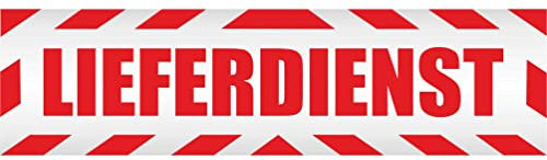 INDIGOS UG - Magnetschild Auto Lieferdienst mit Rahmen 30 x 8 cm - Magnetfolie LKW Truck Transporter Baustellenfahrzeug Firmenwagen - flexibel abnehmbar, wetterfest & wiederverwendbar
