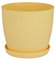 Home Garden Ornaments Plant Pots Indoor, Indoor Plant Pot - Decorative Flower Pots with Mat Surface and Plant Pot Saucer (Diameter: 14cm, Colour: Yellow)