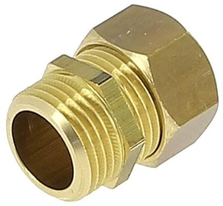 Arcanaute - Raccord laiton bicône - Raccord bicône droit Mâle 1/2 (15/21)-Cuivre 16