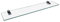 FACKELMANN Glasablage 60 cm/Wandregal für Badaccessoires/Maße (B x T): ca. 60 x 12 cm/Wandablage mit 6 mm Stärke/hochwertiges Glasregal mit Halterungen/Wandregal fürs Bad/Badregal fürs WC