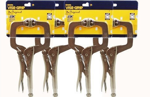 IRWIN Irwin Tools Lot de 4 pinces de verrouillage Vise-Grip 11SP (20) 38,4 cm avec patins pivotants