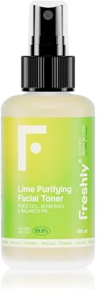 Freshly Cosnetic Tonico viso che purifica, tonifica, riequilibra il pH e restringe i pori. Lime Purifying Facial Toner, 100ml