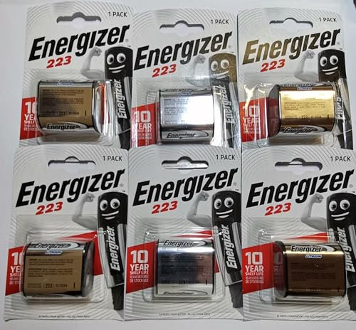 ENERGIZER Lot de 6 Blisters de 1 Pile Lithium 223 CR-P2 6V