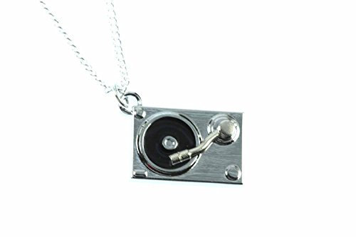Miniblings Plattenspieler DJ Musik Halskette - Handmade Modeschmuck I Kette mit Anhänger Länge: 45cm - Musiker Schallplatte Band