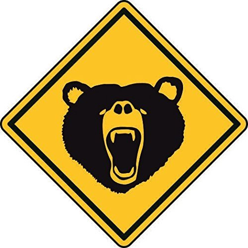 U24 Aufkleber Vorsicht Grizzly Bär Autoaufkleber Sticker