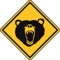 U24 Aufkleber Vorsicht Grizzly Bär Autoaufkleber Sticker